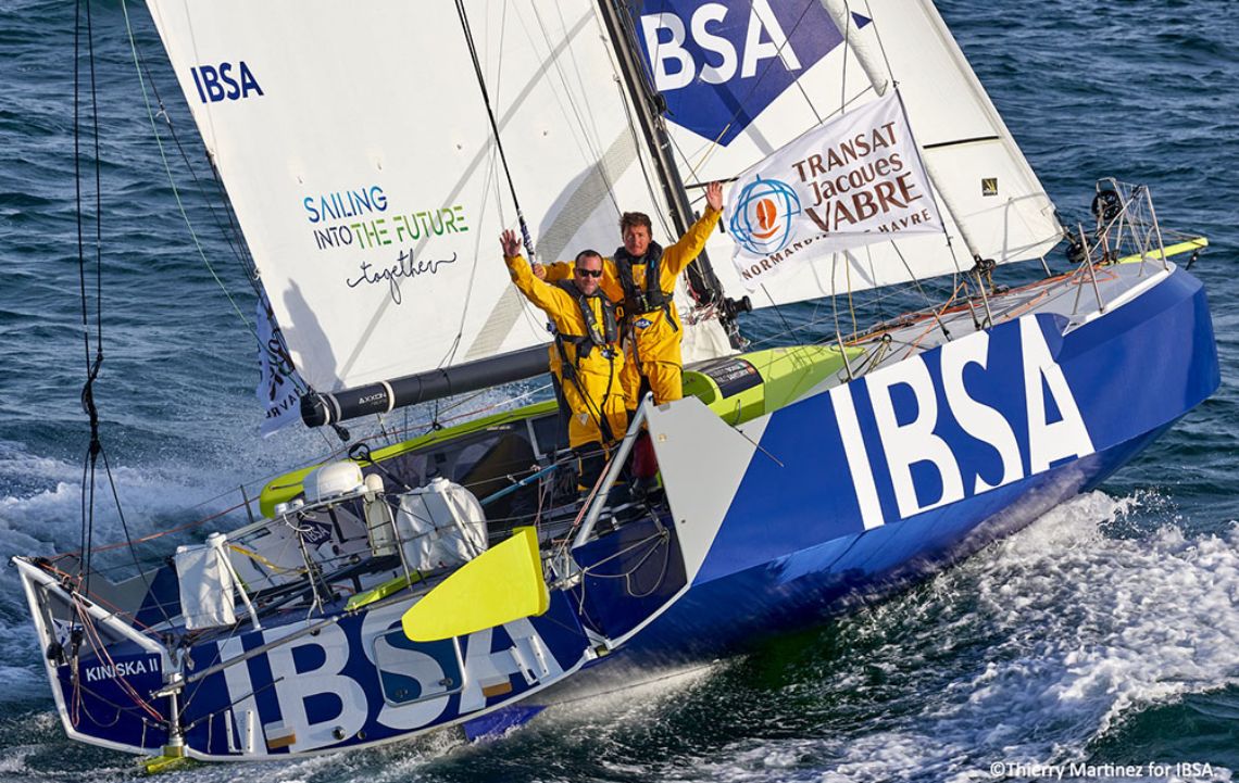 Alberto Bona and Pablo Santurde abroad the Class40 IBSA